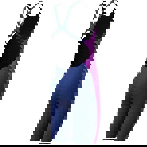 Speedo girls Fastskin Endurance+ Max open back kneeskin in purple/navy