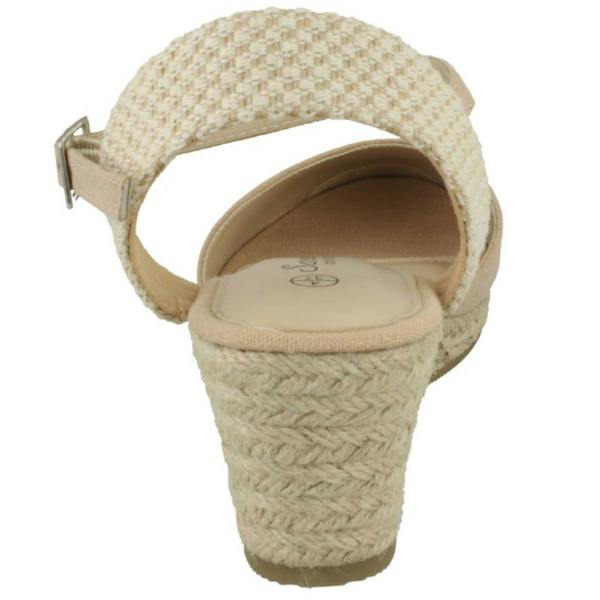 Savannah Ladies Savannah Mid Rope Wedge Espadrilles F2274