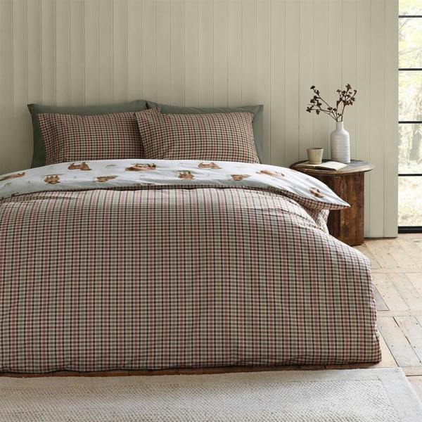 Angus Highland Cow Natural Duvet Cover Set
