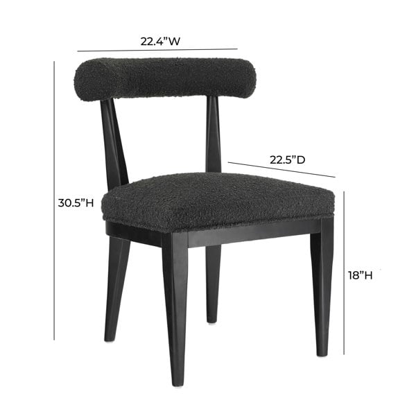 Furniture Edit Palla Black Boucle Dining Chair