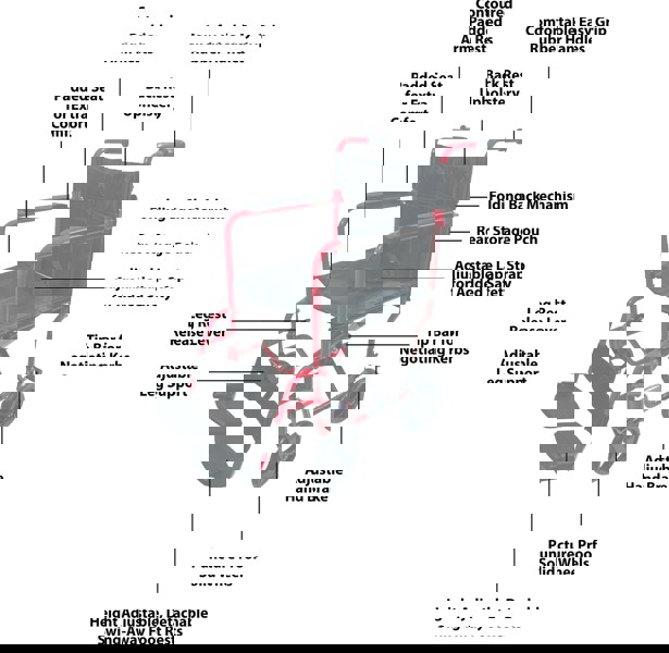 Aidapt Aluminium Compact Transport Wheelchair Red