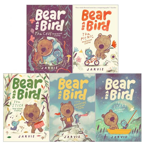 Bear and Bird Series 5 Book Collection Set by Jarvis (The Picnic, The Stars, The Adventure, The Stick, The Cave)