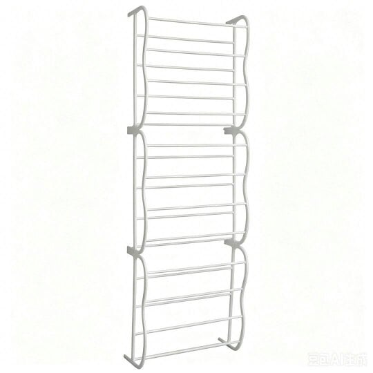 Havendro OVER DOOR HANGING SHOE RACK 12 TIER SHELF ORGANISER STORAGE STAND HOLDER - White - Metal
