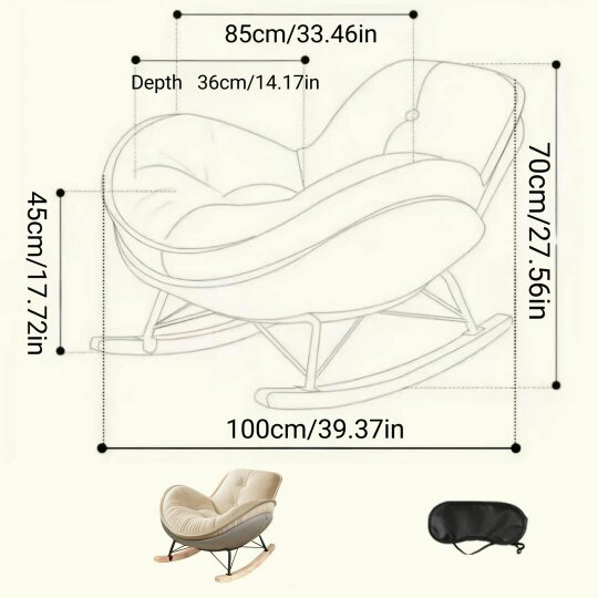 Havendro Lazy sofa recliner rocking chair for living room and balcony
