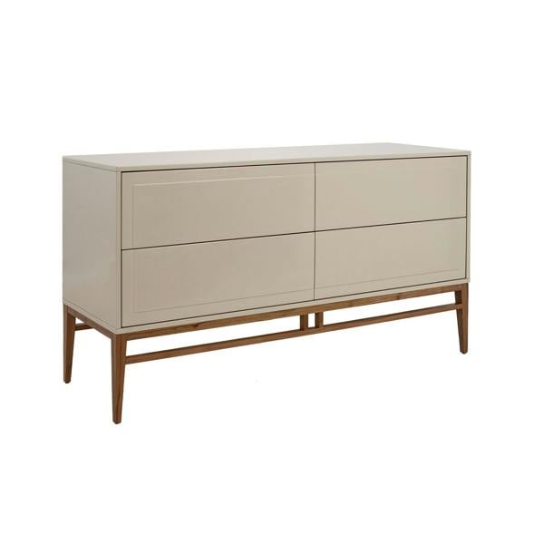 Angel Cerdá Beige and Walnut Wood Sideboard 3074