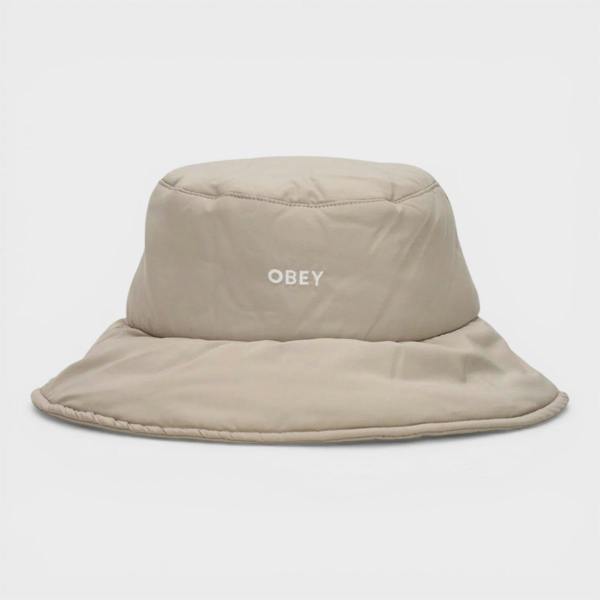 Obey Logo Bucket Hat Silver Grey