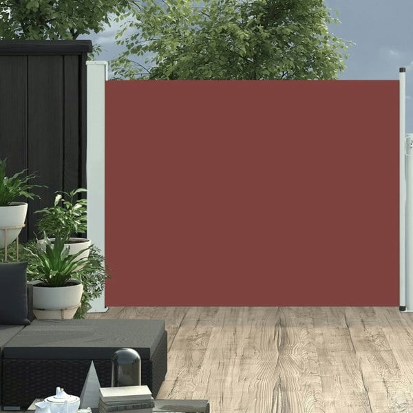 Berkfield Patio Retractable Side Awning 140x500 cm Brown