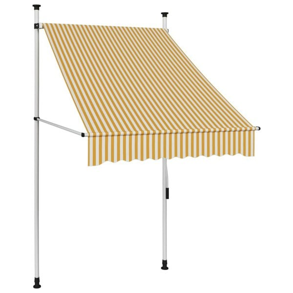 Berkfield Manual Retractable Awning 100 cm Orange and White Stripes