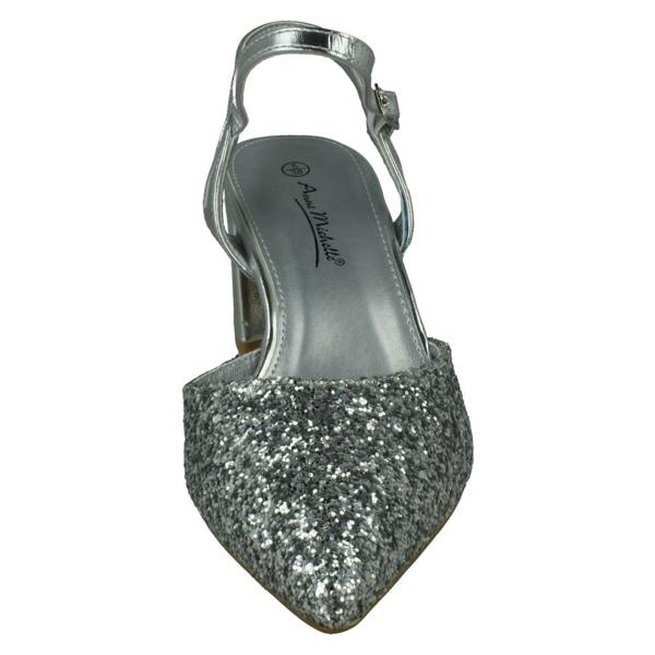 Anne Michelle Ladies Anne Michelle Mid Block Heel Closed Toe Sandals F90123