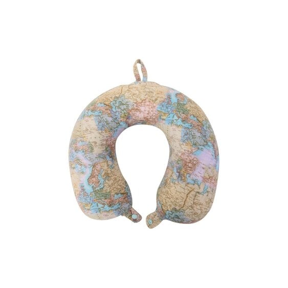 Mountain Warehouse World Map Memory Foam Travel Pillow - Brown