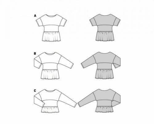 Burda Sewing Pattern 5856 Tops For Women, 8-22 (34-48) - Easy