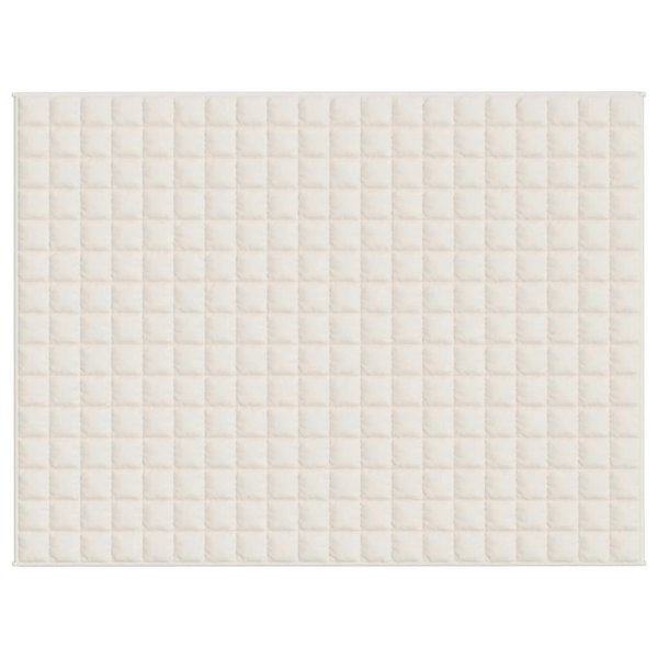 Berkfield Weighted Blanket Light Cream 152x203 cm 11 kg Fabric