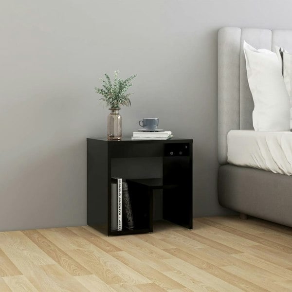 Berkfield Bed Cabinet Black 40x30x40 cm Engineered Wood