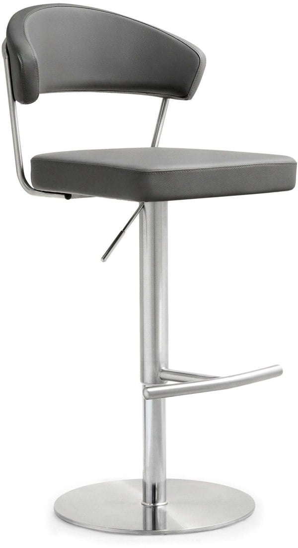 Furniture Edit Cosmo Grey Stainless Steel Barstool