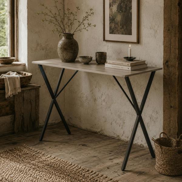 Wyld Haus Bakefi Wooden White Rectangular Breakfast Bar Table Seating 4