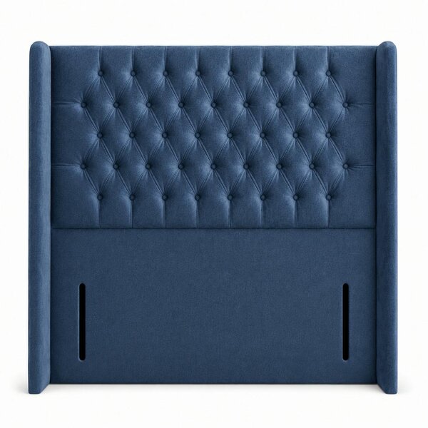 Great British Beds Chesterfield Headboard - Blue Plush
