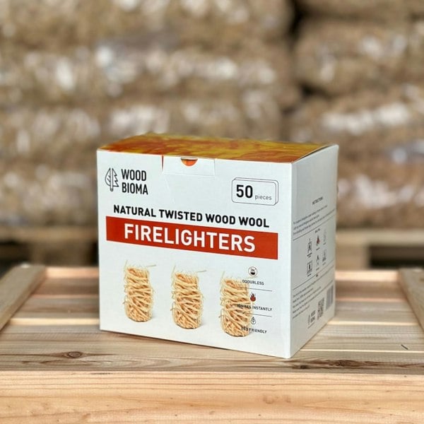 Callow Wood Wool Firelighters - Eco-Friendly Firestarters for BBQs and Fireplaces