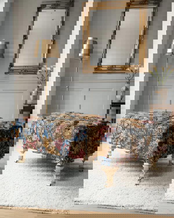 Handcrafted Stained Glass Pouffe Bench for Living Room - ISTOOLS