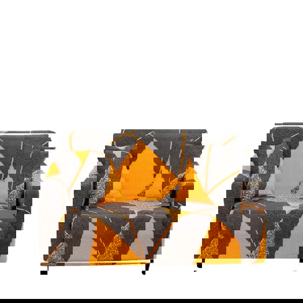 Anyhouz Anyseat 2 Seater Sofa Cover Marigold Style and Protection For Living Room Sofa Chair Elastic Stretchable Slipcover