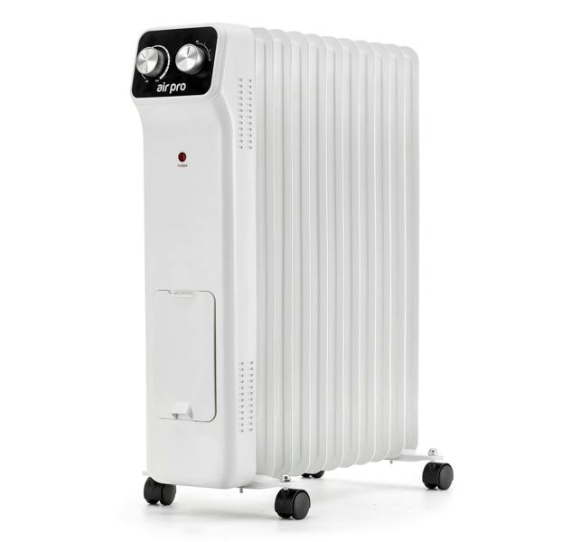 AIR PRO Oil-Filled Electric Radiator 2500W, Adjustable Thermostat, 3 Settings