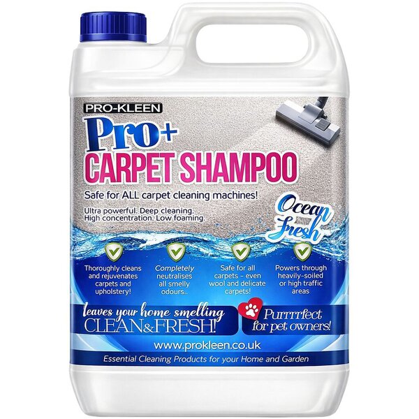 ProKleen Pro-Kleen Pro+ Carpet Shampoo and Upholstery Cleaning Solution 4 in 1 Concentrate, Ocean Fresh