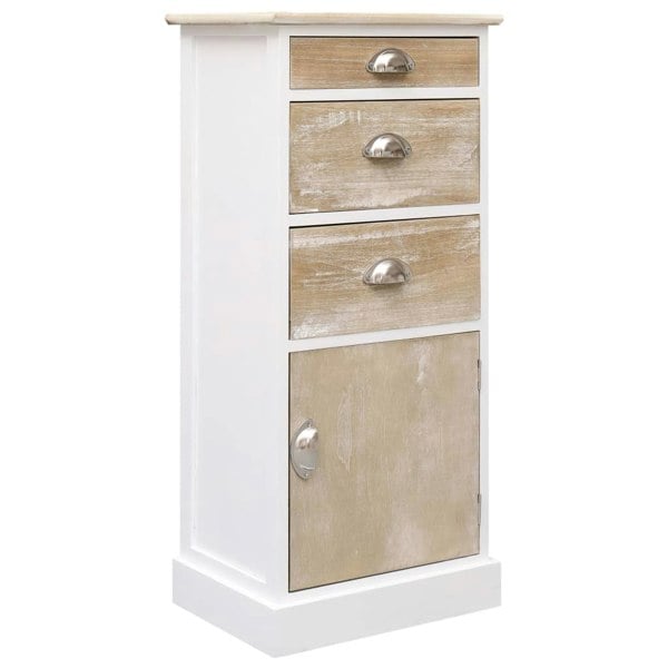 Berkfield Side Cabinet 38x28x86 cm Paulownia Wood