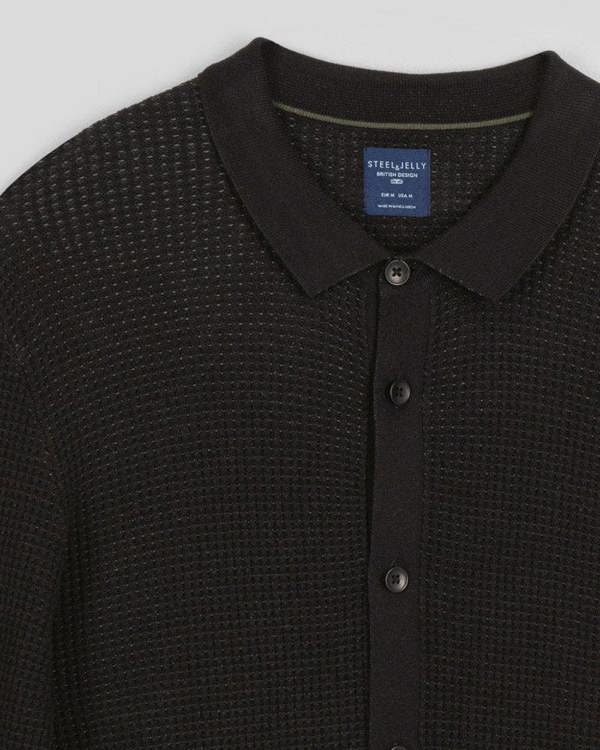 Steel & Jelly Textured Knitted Overshirt