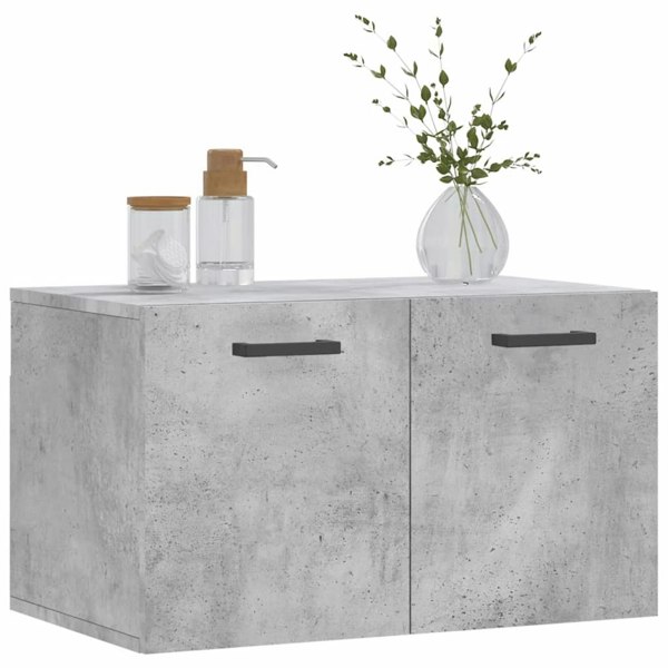 Berkfield Wall Cabinet Concrete Grey 60x36.5x35 cm Engineered Wood