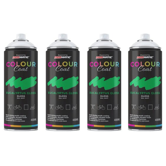 Colour Coat 4X Eucalyptus RAL 6037 Gloss Spray Paint 400ml