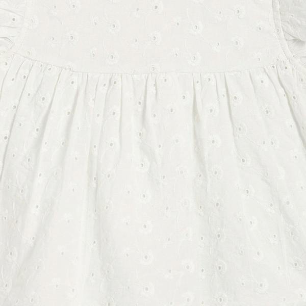 Mini Cuddles Baby Girls Broderie Anglaise 2pc Set, White