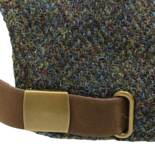 Heather Hats & Accessories Genuine Harris Tweed Baseball Trucker Cap, Cotton Lining, Outdoor Wear, Forest Green