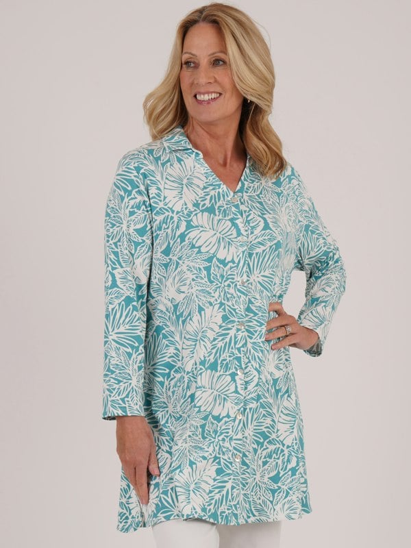 TIGI-Wear Tropical Palm Print Tunic