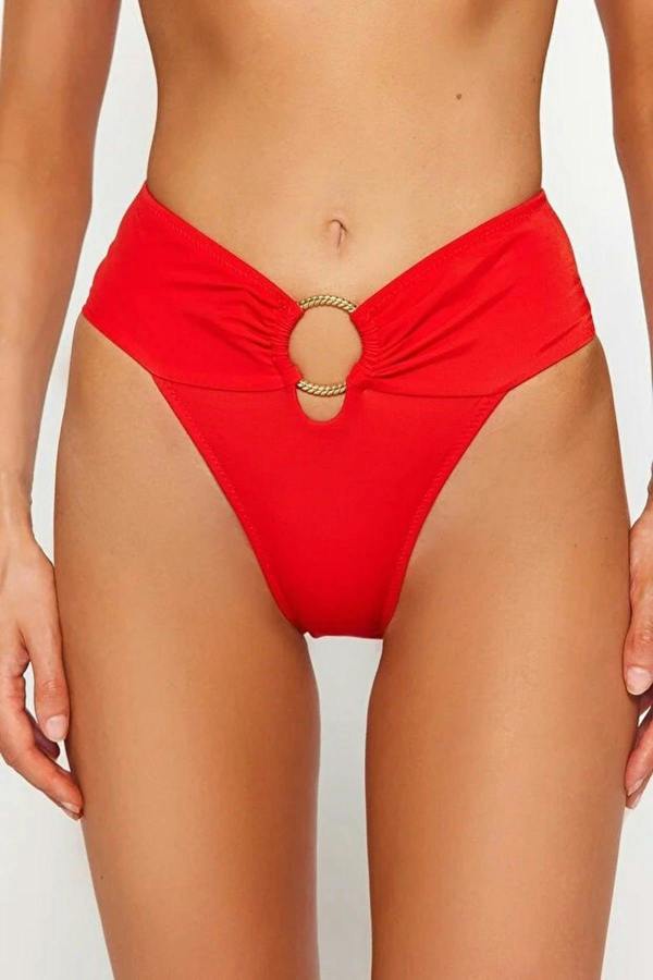 WOVCOR Regular High-Waisted Bikini Bottom with Accessories