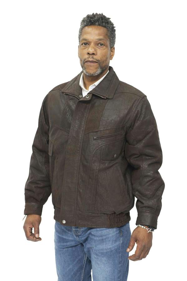 Infinity Leather Mens Classic Harrington Bomber Leather Jacket-Minsk