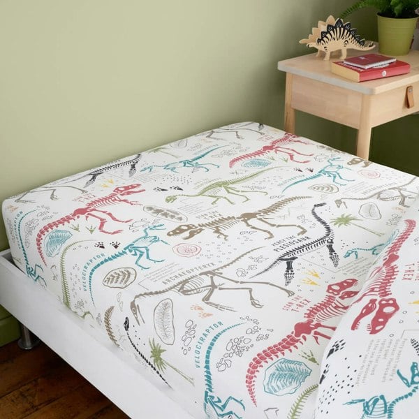 Dino Explorer Fitted Sheet - Happy Linen Company