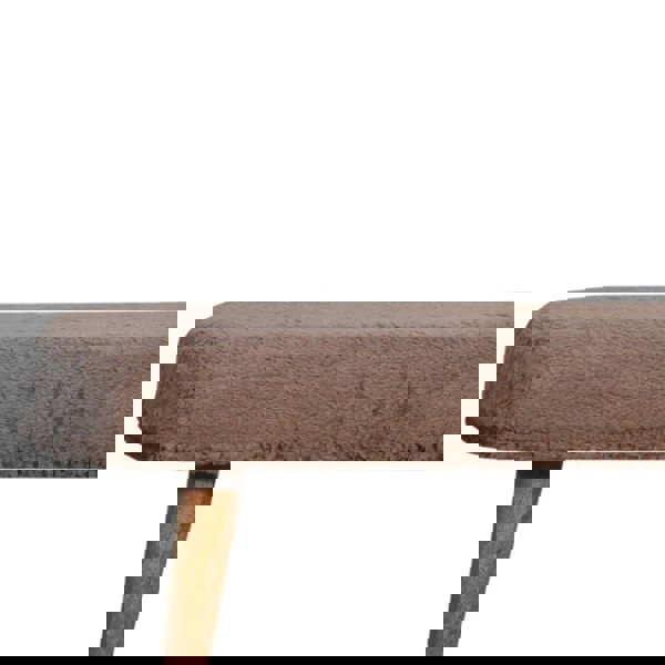 Artisan Furniture Mocha Faux Fur Fabric Bench