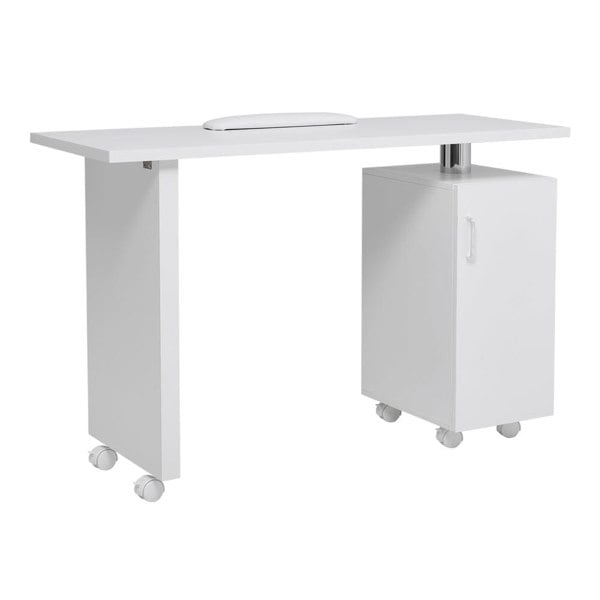 120cm White Manicure Table Salon Station with Storage Dressing Tables Living and Home
