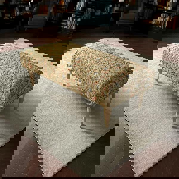 Artisan Crafted Stitched Ottoman Footrest for Lounge – Multi - Functional Bench & Coffee Table - ISTOOLS