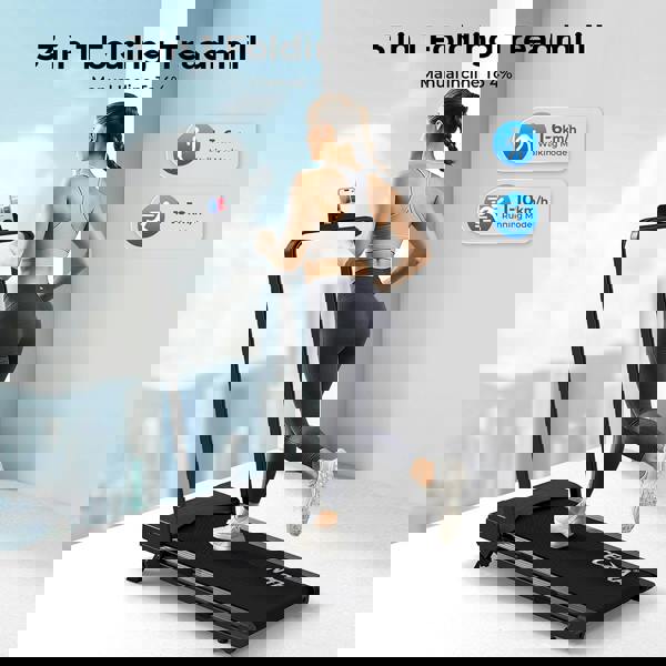 Centra Treadmill Running Machine Folding Walking Pad 4 in 1 Bluetooth LED Remote