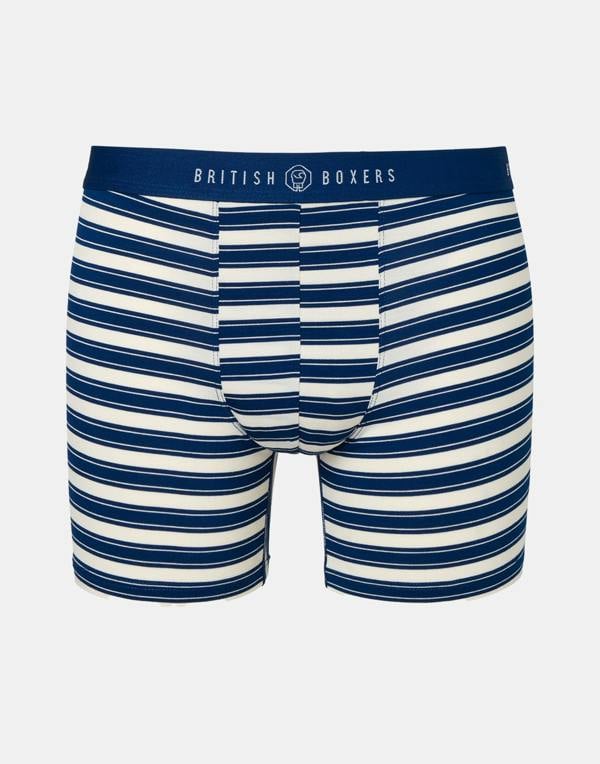 British Boxers Multipack 4 Pairs of Men's Bamboo Stretch Trunks – Maritime