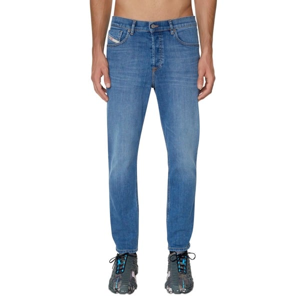 Diesel D-Fining 09D47 Tapered Leg Regular Fit Jeans - Blue