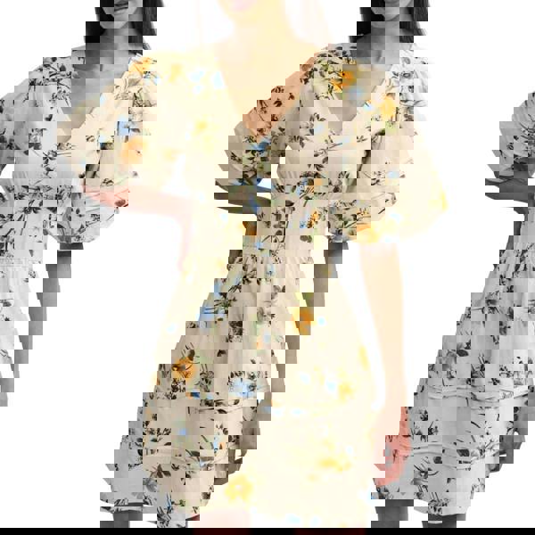 Nobody´s Child Womens/Ladies Clover Floral Mini Dress - White/Multicoloured