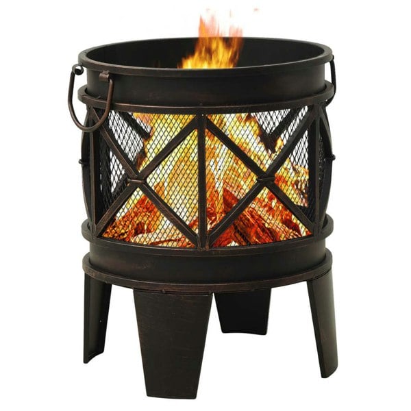 Berkfield Rustic Fire Pit with Poker �__42x54 cm Steel