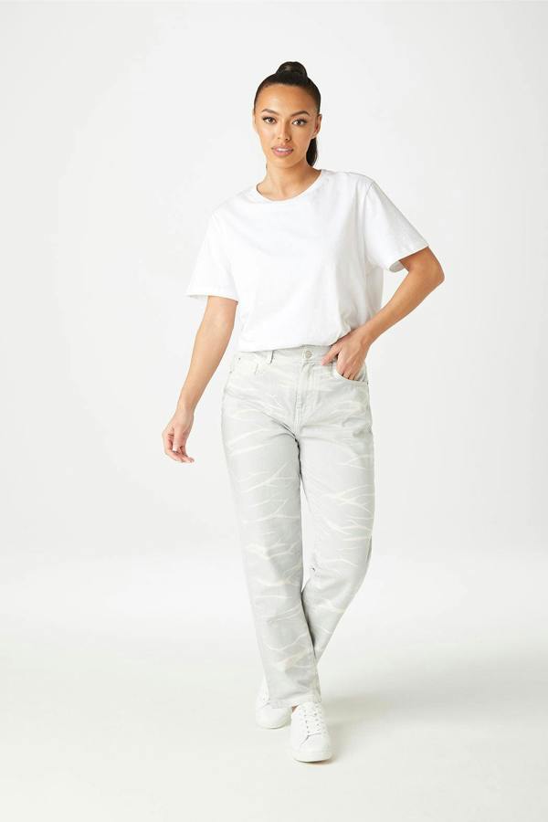 Urban Bliss Water Printed Mom Jean