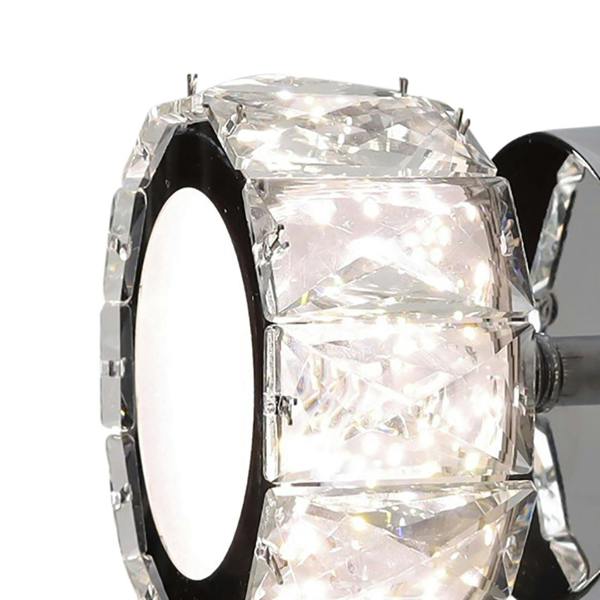 Pagazzi Lighting Dilan Polished Chrome & Crystal LED Wall Light