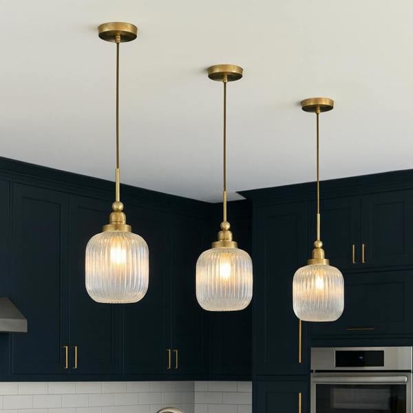 Pagazzi Lighting Riva Antique Brass Single Pendant