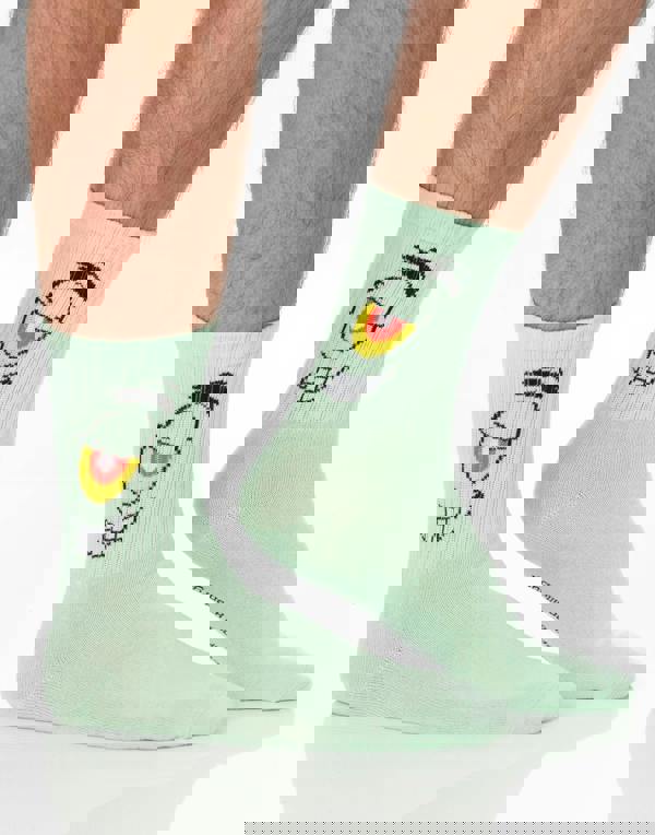 SpongeBob SquarePants Unisex Yellow Mutli-Character Calf Socks Set of 5