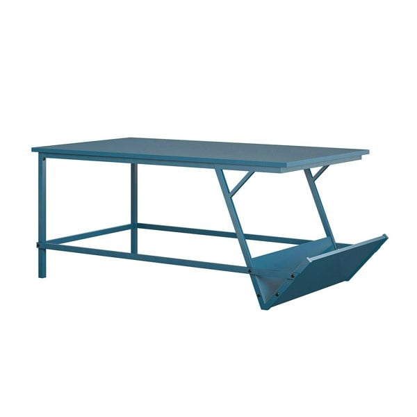 Dorel Home Regal Coffee Table in Metal Blue