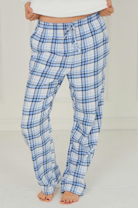 Sweet Side Cotton Pyjama Set – Blue Check