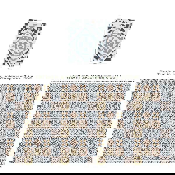 WT1504 - Azulejo Tiles Wall Stickers - 15 cm x 15 cm - 24 pcs.
